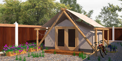 6x4 Canvas Tent Lodge With Roof Light