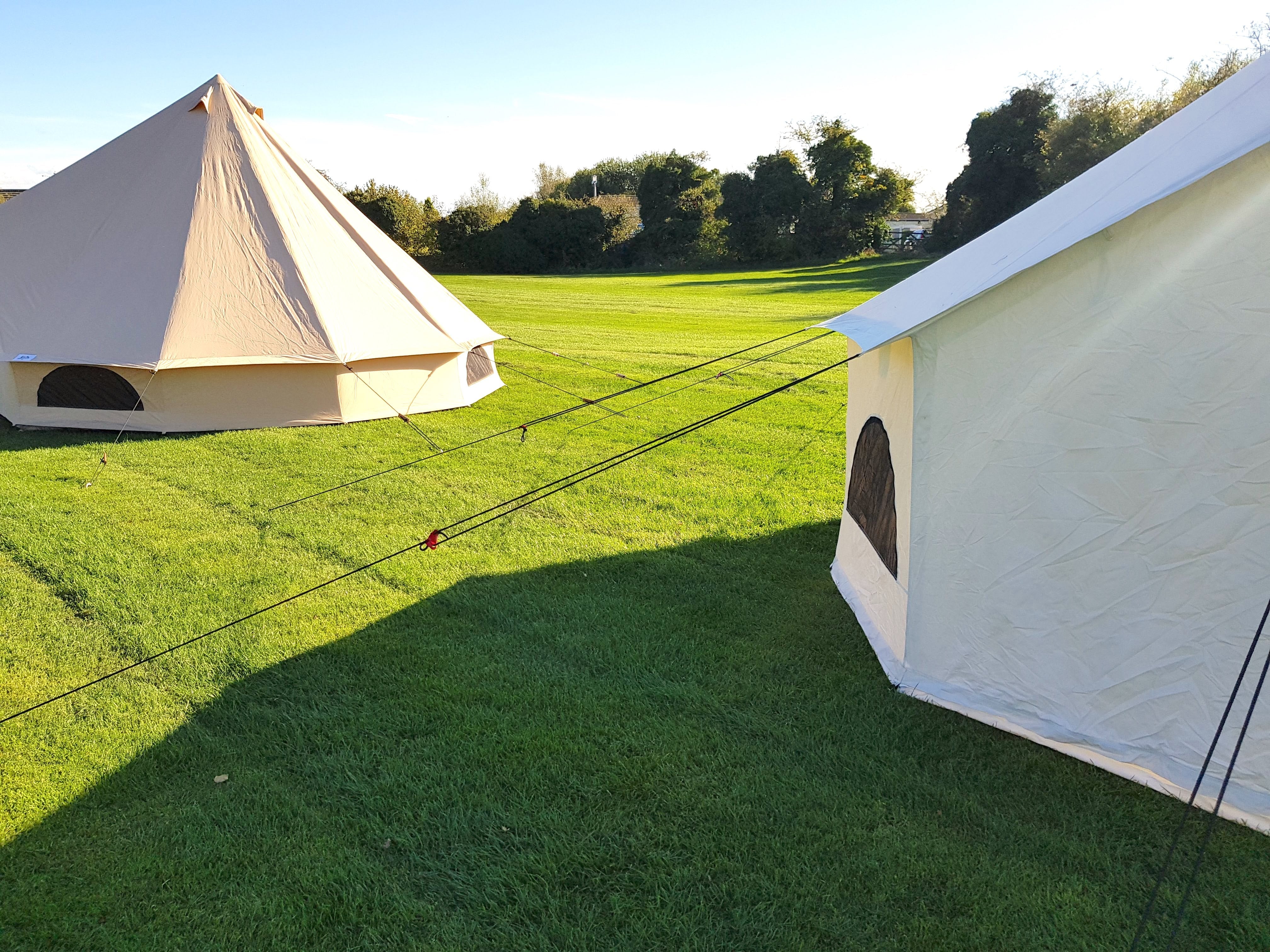 Glamping XL Fire Retardant Premium Luxury Cotton Canvas Bell Tent With Stove Hole