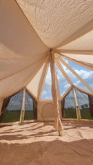 BTV 5 Skyview - 5m (Full PVC Light Roof) XL (1.2m High Walls) Water Resistant Cotton Canvas Bell Tent