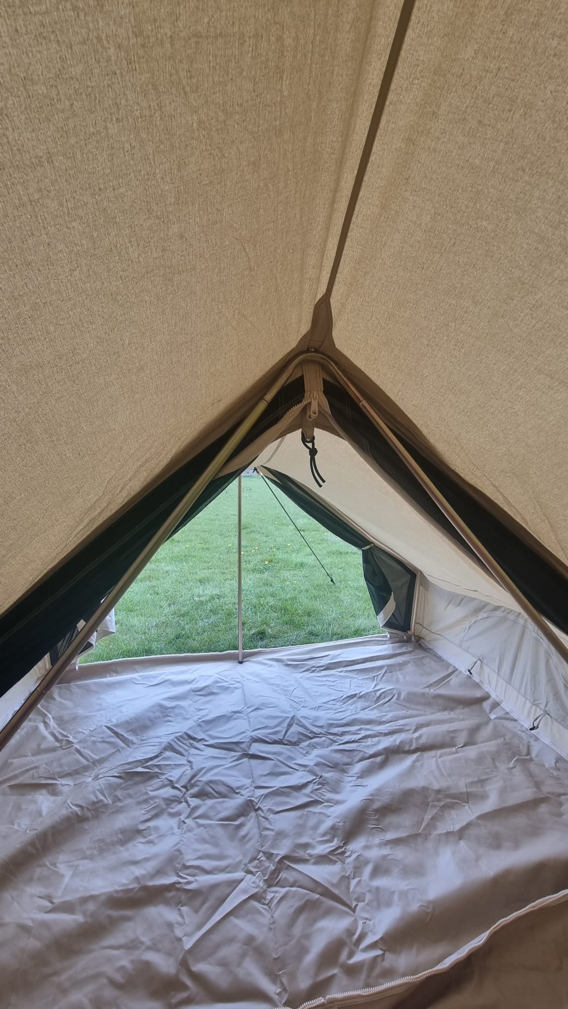 Bell Tent Canopy Awning and Porch Attachment With Sewn In Groundsheet's