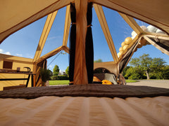 BTV 5 Skyview - 5m (Full PVC Light Roof) XL (1.2m High Walls) Water Resistant Cotton Canvas Bell Tent