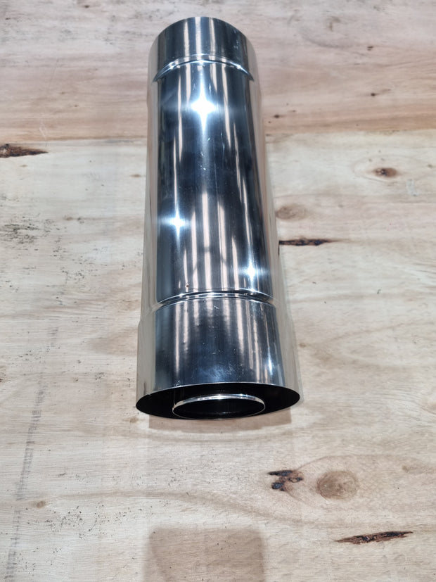60mm Diameter - Double Wall Stainless Steel Stove Flue Pipe Connections