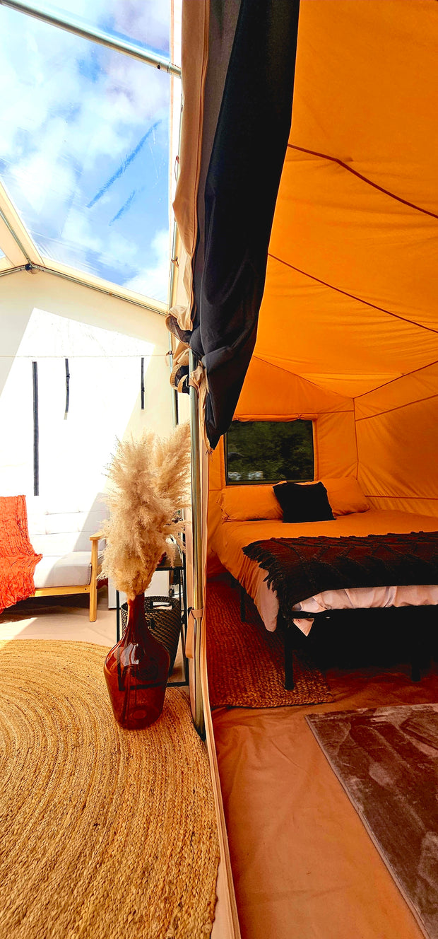 6x4 Canvas Tent Lodge With Roof Light