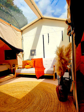 6x4 Canvas Tent Lodge With Roof Light