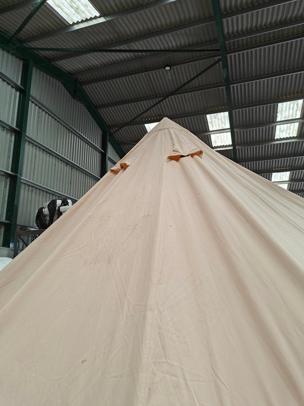 Used BTV 1 5m - Water Resistant Bell Tent with Stove Hole - Grade C (Patch Repair on Groundsheet) - 025