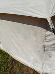 Used BTV 4 5m - XL Water Resistant & Fire Retardant Cotton Canvas Bell Tent With Stove Hole - Grade D (Rip In Side Panel / Rip In Mesh) - 029