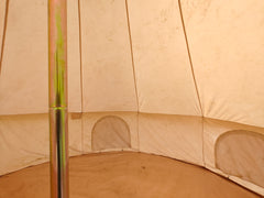 Used BTV 4 5m - XL Water Resistant & Fire Retardant Cotton Canvas Bell Tent With Stove Hole - Grade D (Small Hole Right of Door) - 023