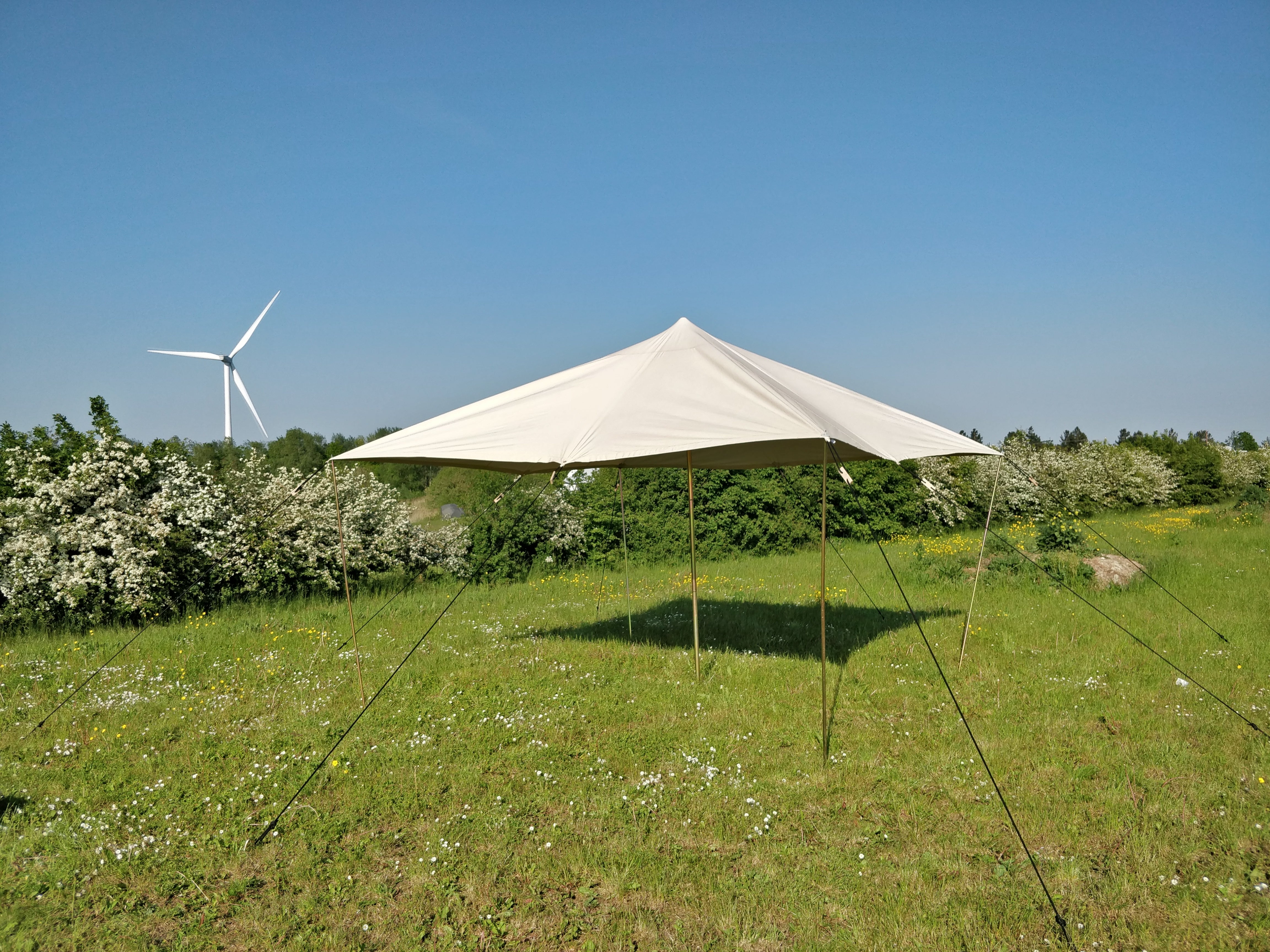 Used Grade A 4x2 Canvas Canopy Awning Kit (Canopy + Poles) - 012