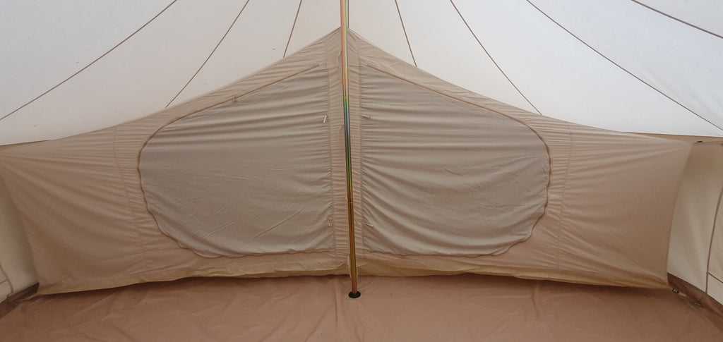 BTV 4 - 7m XL (1.2m High Walls) Water Resistant & Fire Retardant Cotton Canvas Bell Tent With Stove Hole (Double Door)