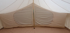 BTV 4 - XL (1.2m High Walls) Water Resistant & Fire Retardant Cotton Canvas Bell Tent With Stove Hole (Single Door)