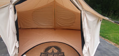BTV 4 - 7m XL (1.2m High Walls) Water Resistant & Fire Retardant Cotton Canvas Bell Tent With Stove Hole (Double Door)