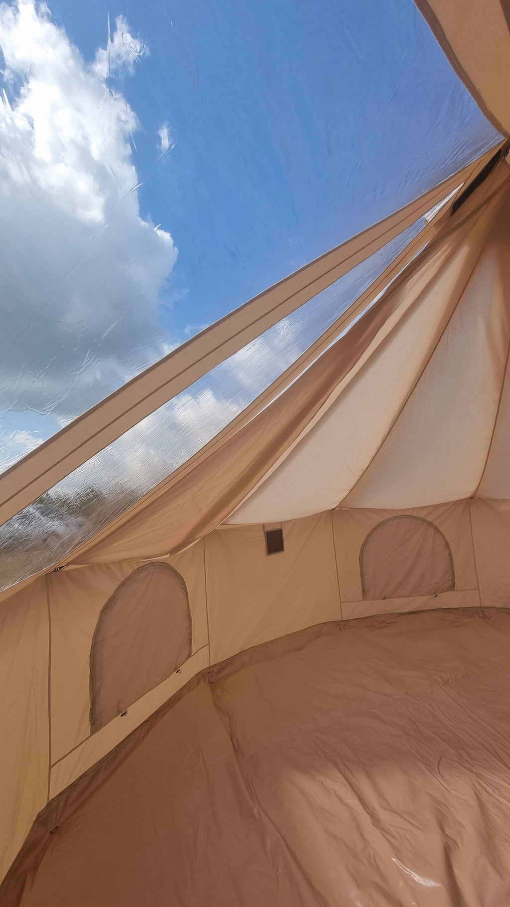 The Skyview – 5m XL Stargazing Bell Tent with Clear Roof
