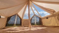 School Classroom Bundle - 5m Skyview XL Bell Tent + 5m Groundsheet, 4x2m Canopy & 5m Full Moon Coir