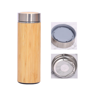 Bamboo Steel Tumbler Flask