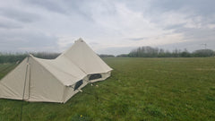 BTV 1 - 4m & 5m Bundle (Water Resistant Bell Tent + Canopy Porch With Sewn In Groundsheet)
