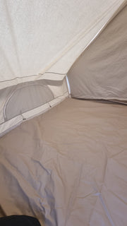 BTV 1 - 4m & 5m Bundle (Water Resistant Bell Tent + Canopy Porch With Sewn In Groundsheet)