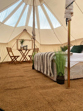 BTV 7 Emperor Skylight - 6m (Part PVC Light Roof) XL (1.2m High Walls) Bell Tent with Stove Hole