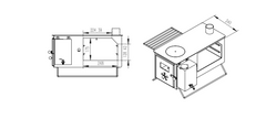 5K Outdoor Log Burner Wood Burning Stove Oven & Water Can